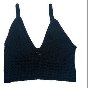 Wild Fable Women’s Size XL Cropped Tank Top Crochet Knit